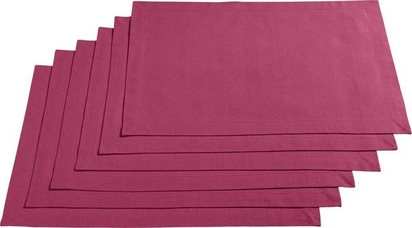 REDBEST Platzset Tischset "Seattle" 6er-Pack, Baumwolle Uni