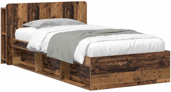 vidaXL Bettgestell mit Stauraum Altholz 80 x 200 cm Holzwerkstoff 3433323