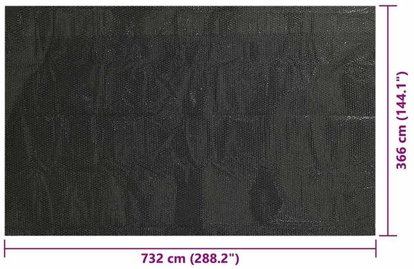 vidaXL Poolabdeckung Schwarz 732x366 cm PE 92166 Bild 6