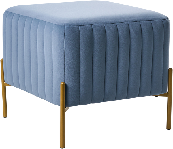 Hocker UTAH Samtstoff Blau