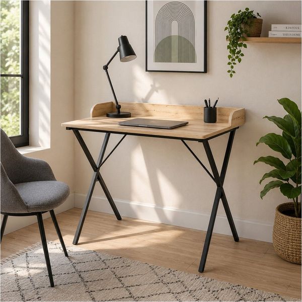 HTI-Living Schreibtisch Cedrik Artisaneiche-Schwarz (Stück, 1-St, 1 Schreibtisch)