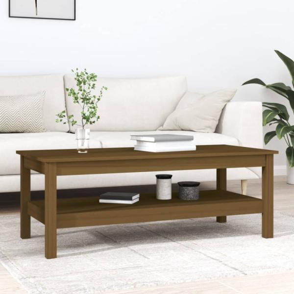 vidaXL Couchtisch Honigbraun 110x50x40 cm Massivholz Kiefer 814277