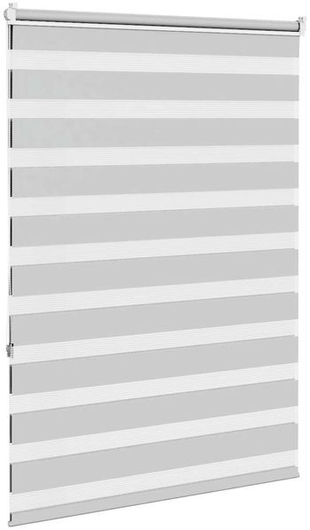 vidaXL Doppelrollo Hellgrau 115x150 cm Stoffbreite 110,9 cm Polyester 4014446 Bild 4