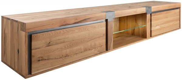 TV-Board Wildeiche / Zerreiche 260x48x50 natur geölt NEW AMSTERDAM #04