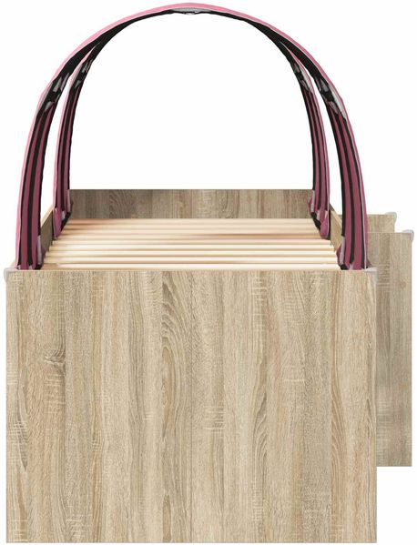 vidaXL Bett mit Tunnel 3 Stk. Sonoma Eiche und Pink Holzwerkstoff 3423530 Bild 7