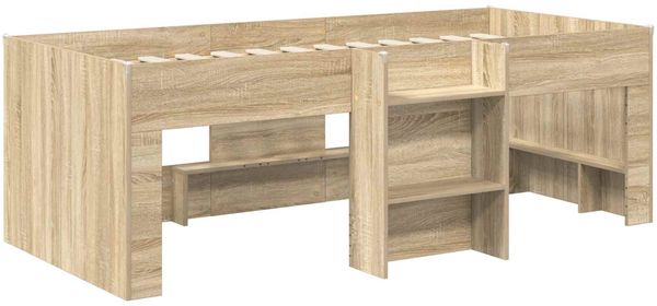 vidaXL Bett mit Tunnel 3 Stk. Sonoma Eiche und Pink Holzwerkstoff 3423530 Bild 4