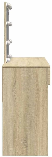 Schminktisch, Frisiertisch mit LED-Beleuchtung Sonoma-Eiche 100x40x130 cm Bild 6