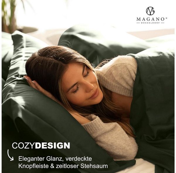 MAGANO Bettwäsche, Luxus Bambus & Baumwolle Satin, 400 TC Luxusqualität, Hypoallergen, Thermoregulierend