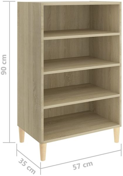 vidaXL Sideboard Sonoma-Eiche 57 x 35 x 90 cm Spanplatte [806124] Bild 6