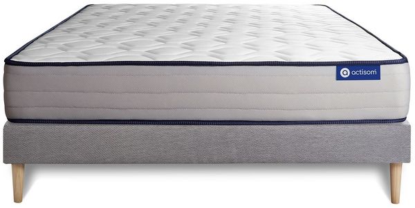 Actimemo form matratze 150x195 cm + Bettgestell mit lattenrost - Dicke : 22cm - Memory-Schaum - H4 Bild 3