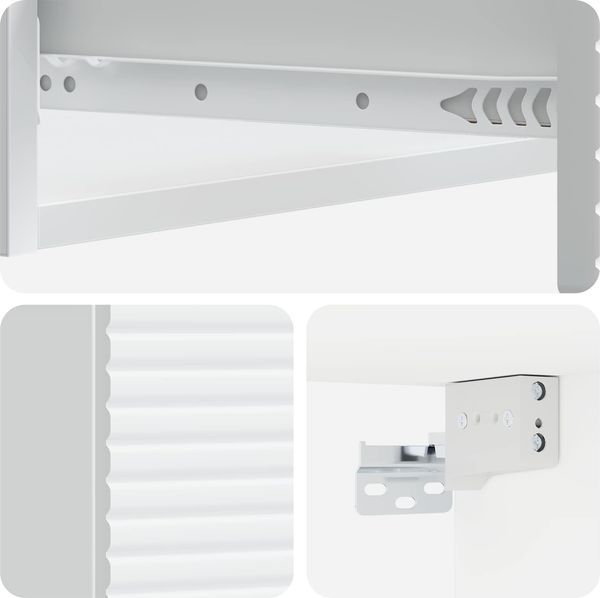 vidaXL Wandmontierter Beistelltisch Weiß 87,5 x 34,5 x 17 cm 898665 Bild 7