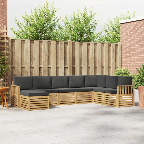 vidaXL Outdoor-Sofagarnitur 8 pcs Weiß und Anthrazit 3392307