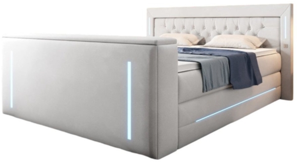 Luxusbetten24 Boxspringbett Divalo, mit TV Lift und Stauraum