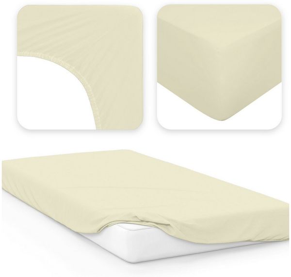 Jacobson Spannbettlaken BOXSPRING & ÜBERLÄNGE aus 100% Baumwolle, für hohe & lange Matratzen, Jersey Bettlaken 160 g/m², OEKO-TEX®