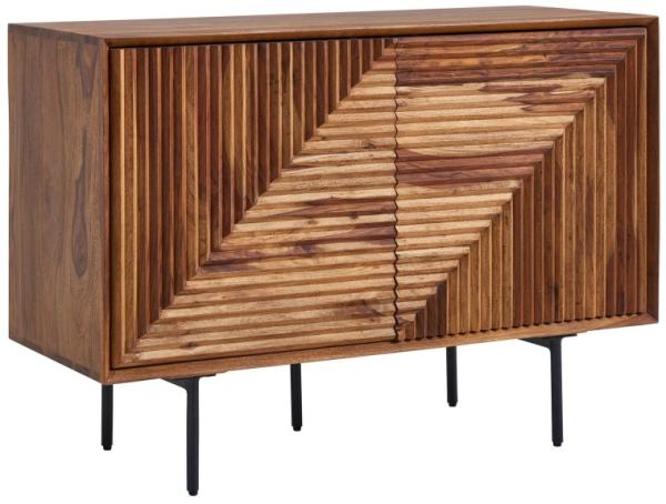 Sideboard 100x71x40 cm Sheesham Massivholz / Metall Anrichte