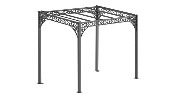 ELEO Pergola Metall rechteckig Elba 3 x 2 m pulverbeschichtet anthrazit