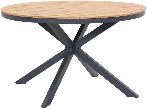 Vente-unique - ZEYVA Garden dining set Metall Grau - B 125,5 cm x H 74 cm x L 125,5 cm