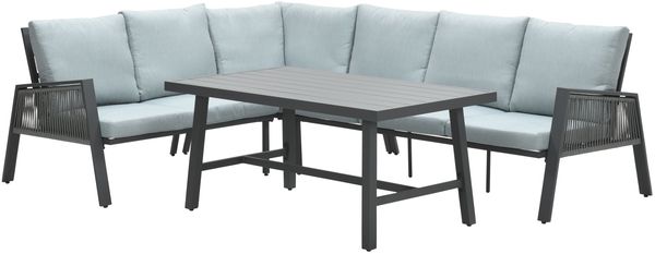 ANDREA Rope Ecklounge Gartenmöbel Gruppe links mint Ecke&Tisch