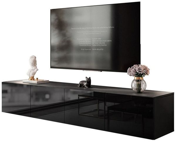 yourhouse24 Lowboard TV-Schrank Noisy 200 Hängeschrank Fernsehschrank LED PUSH-TO-OPEN