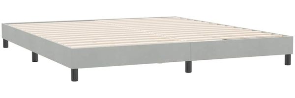 Doppelbett, Bettgestell Modernen ohne Matratze Hellgrau 180x210 cm Samt d2571e