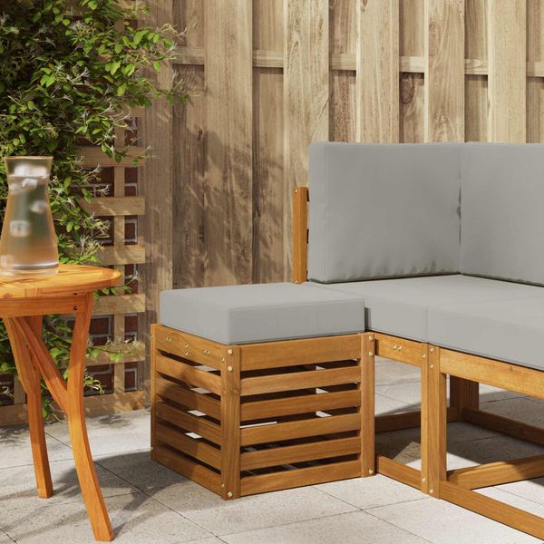 vidaXL Outdoor Hocker Bank Massivholz Akazie Natur 900677