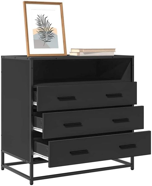 vidaXL Schubladenschrank Schwarz 70x41x70 cm Holzwerkstoff 849084