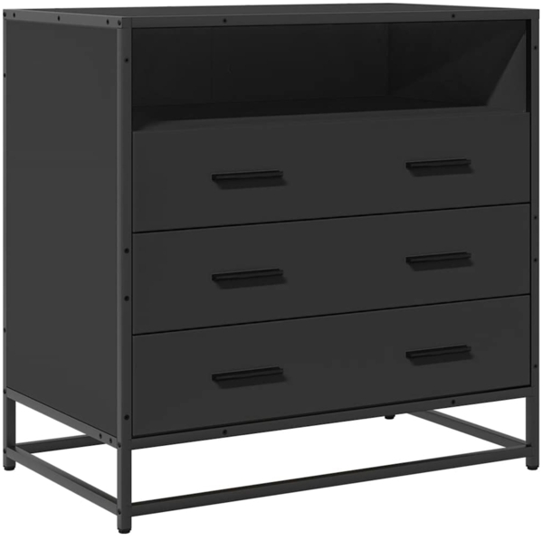 vidaXL Schubladenschrank Schwarz 70x41x70 cm Holzwerkstoff 849084