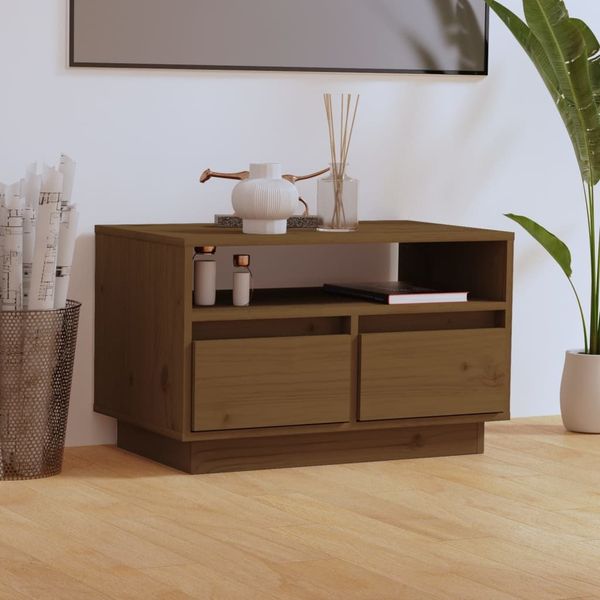 vidaXL TV-Schrank Honigbraun 60x35x37 cm Massivholz Kiefer 813428