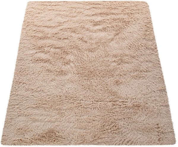 Paco Home Hochflor-Teppich Silky 591, rechteckig, Höhe: 37 mm, Uni-Farben, besonders weich und kuschelig