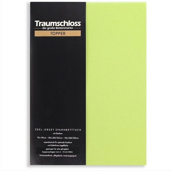 Traumschloss Spannbettlaken Topper, Jersey, Gummizug: rundum, (1 Stück), 165g/m², 95% gekämmte Mako Baumwolle, 5% Elasthan