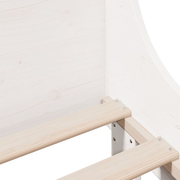 vidaXL Massivholzbett ohne Matratze Weiß 90x190 cm Kiefernholz 850750 Bild 7