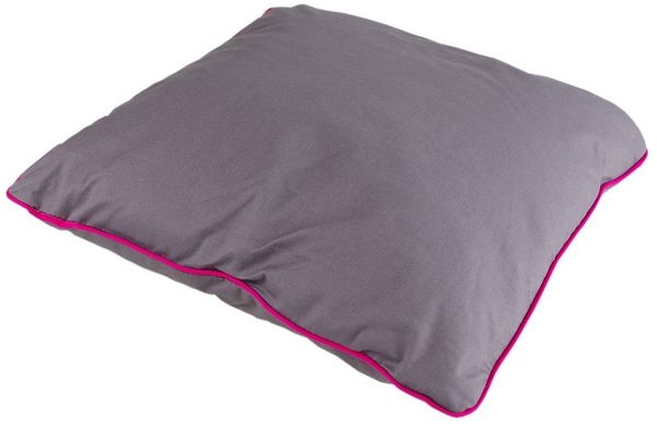 Kissen 40x40cm uni pink, türkis, grün oder grau mit Paspel Dekokissen Zierkissen grau