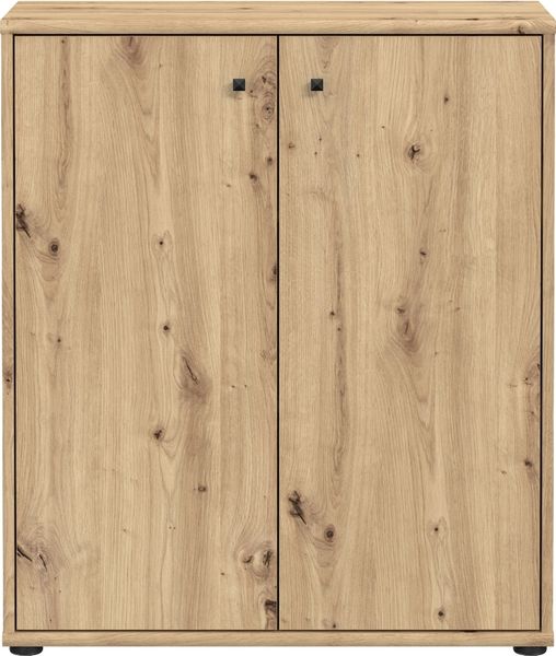 Kommode >TEMPRA2< 2 Türen, 2 Böden, Artisan Eiche Dekor - 73,7x85,5x34,8cm (BxHxT)