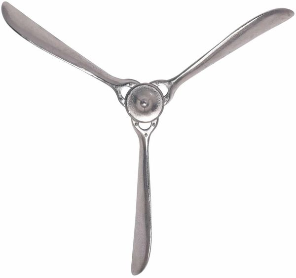 Wandpropeller Deko 85x85cm Silber Metall Flugzeug Aluminium Modern