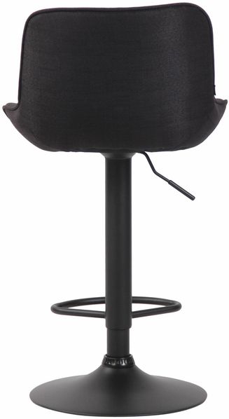 2er Set Barhocker Lentini, drehbar, Schwarz, Schwarz, Stoff Bild 8