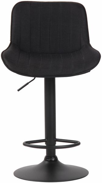 2er Set Barhocker Lentini, drehbar, Schwarz, Schwarz, Stoff Bild 3