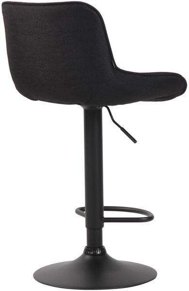2er Set Barhocker Lentini, drehbar, Schwarz, Schwarz, Stoff Bild 6