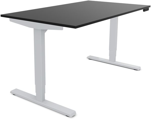 ASSMANN Elektrisch höhenverstellbarer Schreibtisch Y-Line 120x80cm Schwarz Weißaluminium Metall Holz Melaminoberfläche Bild 10