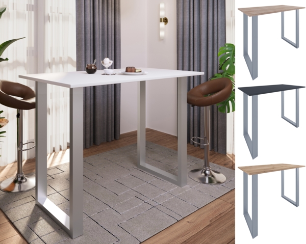 VCM Bartisch Xona 920184 Schwarz / Sonoma-Eiche H. 102 x B. 140 x T. 80 cm Bild 3