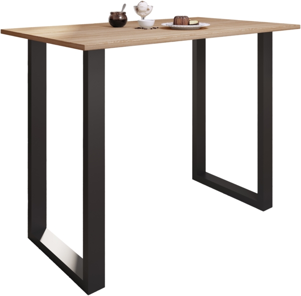 VCM Bartisch Xona 920184 Schwarz / Sonoma-Eiche H. 102 x B. 140 x T. 80 cm Bild 1