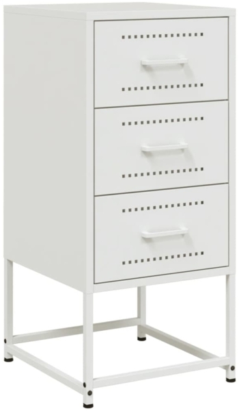 vidaXL Nachttisch Weiß 36x39x78 cm Stahl 846588