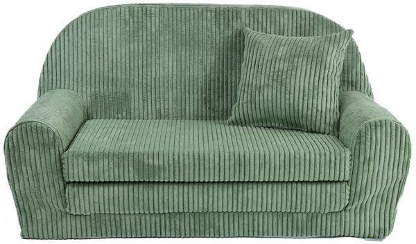 FORTISLINE Kindersofa Mini-Sofa Rosalia aus Cord – Komfort, Stil und Sicherheit für Ihr Kind, zusammenklappbar, waschbarer Bezug, keine Montage erforderlich