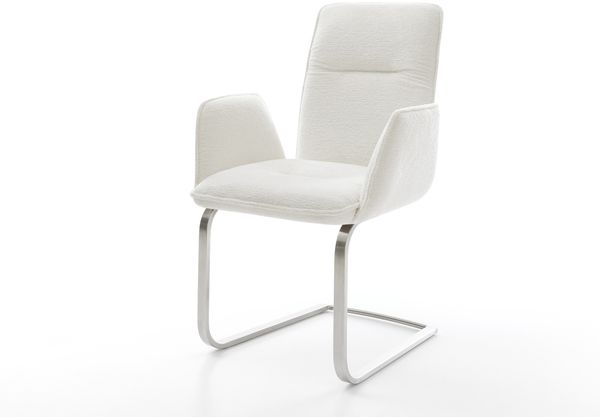 Freischwinger Vinja-Flex Bouclé Soft Beige Freischwinger flach Edelstahl