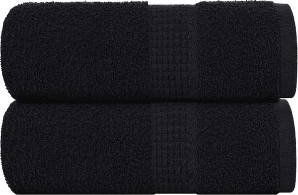vidaXL Waschtücher FROGN 2 Stk. Schwarz 30x30 cm 360 g/m² 136944
