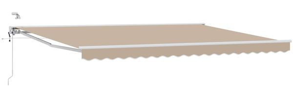 vidaXL Elektrische ausziehbare Markise Beige und Weiß 4 × 3,5 m 3421383 Bild 2
