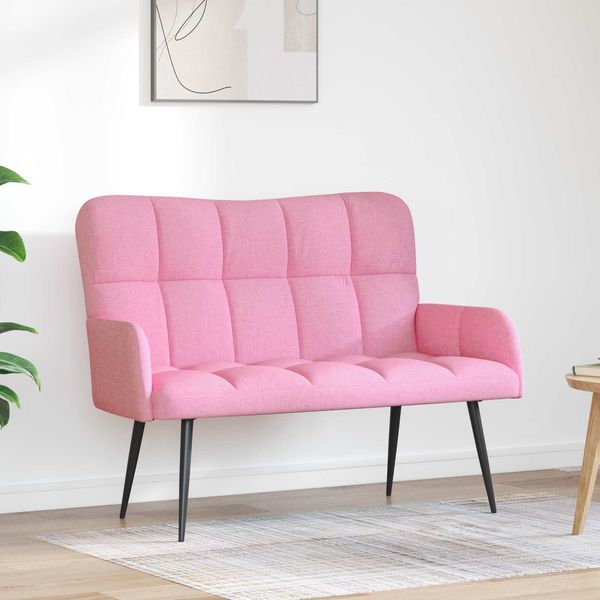 vidaXL 2-Sitzer Sofa Rosa 115 x 61 x 87 cm Stoff 42028939