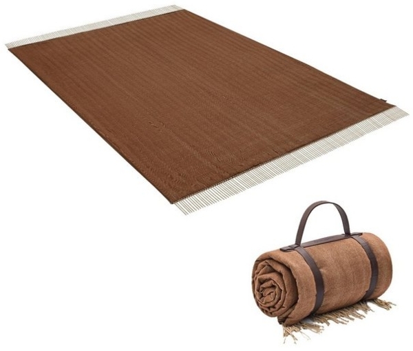 Outdoordecke Camping Decke Merida Picknick, KingCamp, Strand Park Decke Wasserdicht Wolle-Optik Bild 4