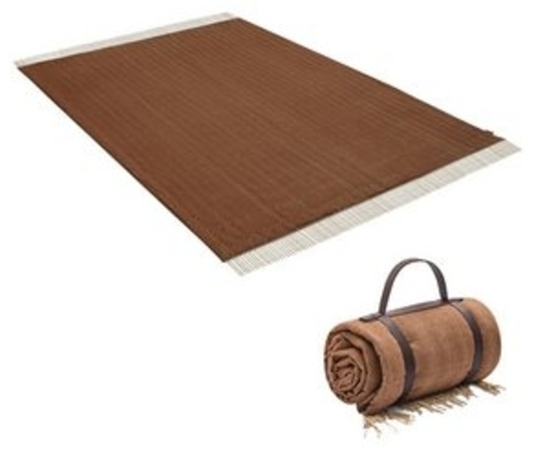 Outdoordecke Camping Decke Merida Picknick, KingCamp, Strand Park Decke Wasserdicht Wolle-Optik Bild 6