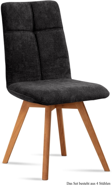 Esszimmerstuhl (4er-Set) Dimut 47x92x60 Eiche geölt/Anthrazit