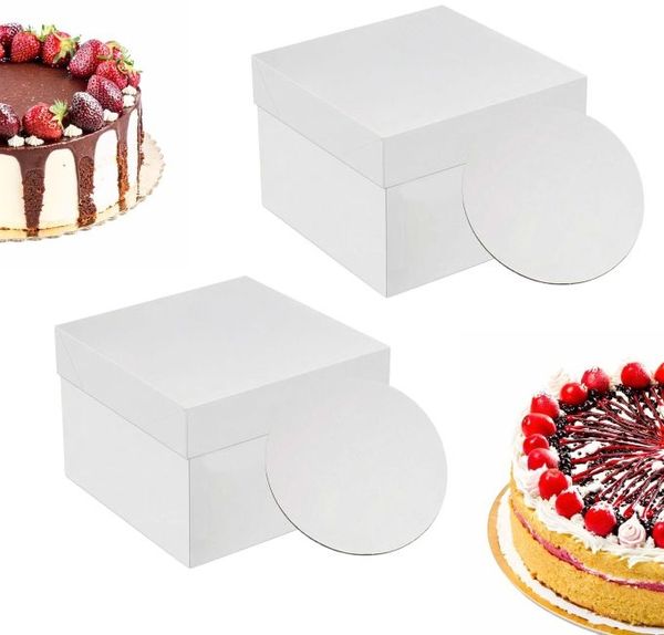 Relaxdays Tortenbox Set mit Cakeboards